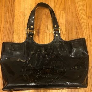 Authentic black leather Tory Burch purse